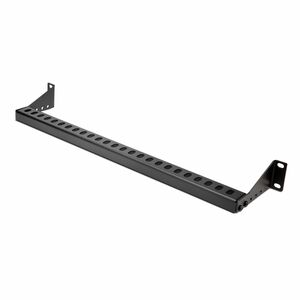 StarTech.com Cable Organizer - Black - 1 Pack Pack - Cable Lacing Bar - 1U Rack Height x 482.6 mm Length - Steel