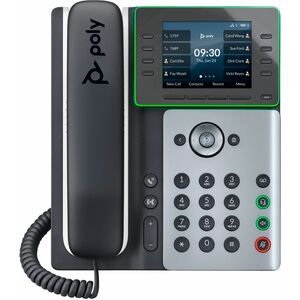 Telefono IP Poly Edge E350 - A filo - A filo/senza filo - Wi-Fi, Bluetooth, NFC - 3 Multiple Conferencing - Desktop, Parat