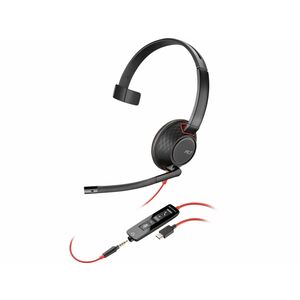Blackwire 5210 Monaural USB-C Headset +3.5mm Plug +USB-C/A Adapter (Bulk)