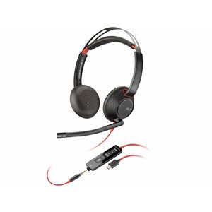 Poly Blackwire 5220 Kabel Auf den Ohren, Kopfbügel Stereo Headset - Schwarz - Microsoft-Teams-Zertifizierung - Binaural - 
