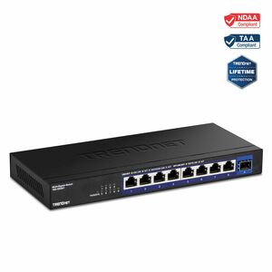 TRENDnet TEG-S5091 8 Ports Ethernet Switch - 2.5 Gigabit Ethernet, 10 Gigabit Ethernet - 2.5GBase-T, 10GBase-X - TAA Compl