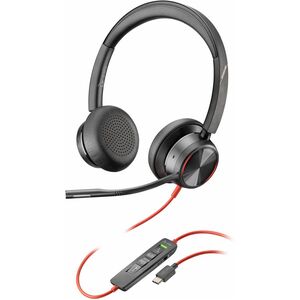 Poly Blackwire 8225 Com fios Na orelha Estéreo Fone de ouvido - Preto - Binaural - Escuta - 32 Ohm - 216,4 cm Cabo - Omnid