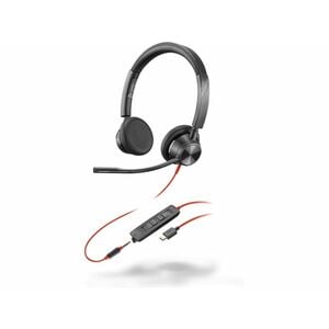 Poly Blackwire 3325 Com fios Na orelha, Headset Estéreo Fone de ouvido - Preto - Microsoft Teams Certification - Binaural 