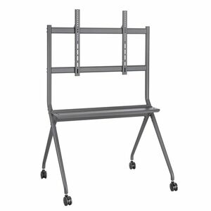 ITB Carrello con ruote per display da 55" a 100", regolabile in altezza, mensola inclusa, portata 120kg, Vesa max 800×600
