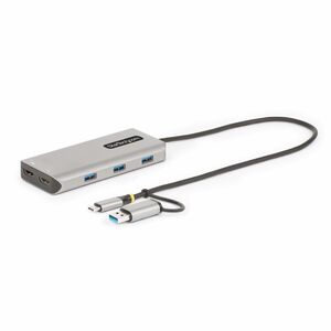 StarTech.com Adaptateur Multiport USB-C avec Dongle USB-C vers USB-A, Double HDMI (4K30/1080p60Hz), 3x USB-A 5Gbps, Mini S