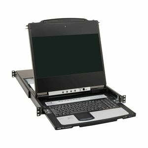 Tripp Lite series B030-DP08-17DIP LCD Rack Console KVM Switch - Metal - Black - TAA Compliant - 8 Computer(s) - 43.2 cm (1