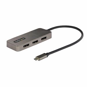 StarTech.com 3-Port USB-C Multi-Monitor Adapter, Type-C to 3x DisplayPort MST Hub, Triple 4K60Hz DP Display Extender / Spl