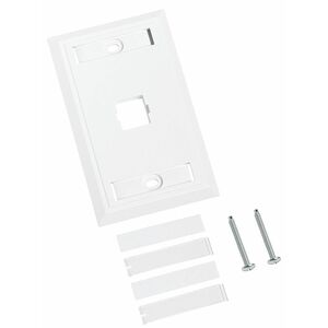 CommScope M10L-262 Faceplate - 1 x Total Number of Socket(s) - Thermoplastic - White - 1 - 1 x Unloaded Socket(s) - 1-gang