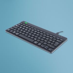 R-Go Compact Break Tastatur - Kompakt - Kabel Konnektivität - USB-Typ C Schnittstelle - Deutsch - QWERTZ Layout - Schwarz 