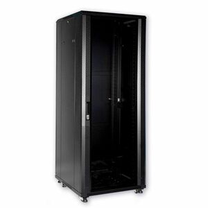 Armoire Rack MCL 42U pour Réseau, Server Profondeur de Rail - Noir - En verre trempé, Acier, SPCC - 500 kg Capacité de poi