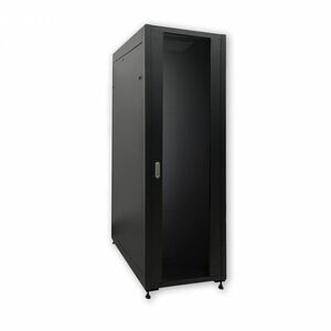 Armoire Rack MCL 42U pour Réseau Profondeur de Rail - Noir - En verre trempé, Acier, SPCC - 500 kg Capacité de poids maximale