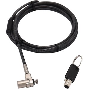 Dicota Ultraslim Cable Lock For Notebook, Projector, Printer - 2 m Cable - Patented T-bar Lock - Black, Silver - Zinc Allo