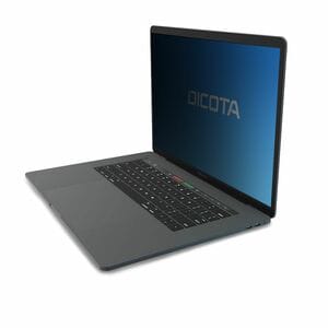 Dicota Secret Silicone, Polyethylene Terephthalate (PET) Privacy Screen Protector - Black - For 38.1 cm (15") LCD MacBook 