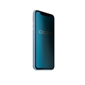 Dicota Secret Silicone, Polyethylene Terephthalate (PET) Privacy Screen Protector - Black - For LCD iPhone XR - Scratch Re