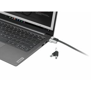 Lenovo NanoSaver Cable Lock For Notebook, Desktop Computer, Monitor, Tablet - 1.80 m Cable - Patented T-bar/Key Lock - Bla