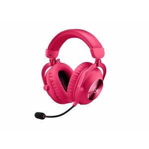 Logitech PRO X 有线/无线 头戴式 立体声 游戏用头戴式耳机 - 粉 - 双声道 - 3000 cm - 蓝牙 - 38 欧姆 - 20 Hz 到 20 kHz - 单向, 心形麦克风 麦克风 - 迷你手机（3.5毫米）