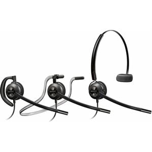 Poly EncorePro 500 540 Wired On-ear, Over-the-head, Over-the-ear, Behind-the-head Mono Headset - Black - Monaural - Supra-