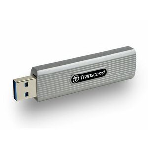 Transcend Tragbar Solid State-Laufwerk - Extern - 1 TB - Grau - Desktop-PC, Notebook, Smart TV, Mac mini, Spielkonsole Unt