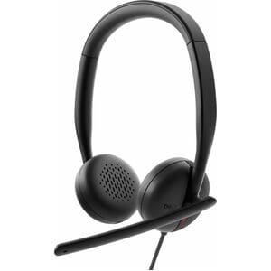 Dell WH3024 Wired On-ear, Over-the-head Stereo Headset - Microsoft Teams Certification - Binaural - Ear-cup - 20 Hz to 20 