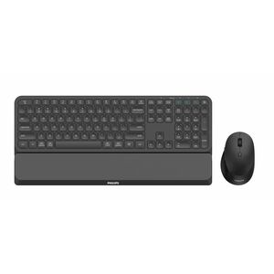 Philips Keyboard & Mouse - Wireless Bluetooth 5.0 2.40 GHz Keyboard - 110 Key - Keyboard/Keypad Color: Black - Wireless Bl
