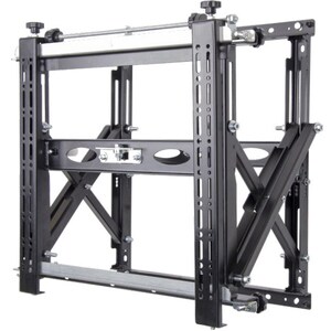 B-Tech Pro-Install BT8310XL Wall Mount for Flat Panel Display, Wall Mount, Pole - Black - Height Adjustable - 106.7 cm to 