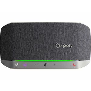 Poly Sync 20-M 有线/无线 免提电话 - Microsoft Teams - 银 - 3 麦克风 - 40mm 扬声器