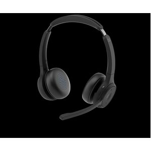 Cisco Wired/Wireless On-ear Stereo Headset - Carbon Black - Siri, Google Assistant - Binaural - Ear-cup - 6500 cm - Blueto
