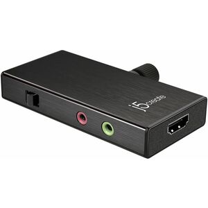 j5create JVA02 Videoaufnahmegerät - Schwarz - Funktionen: Videoaufnahme, Video-Streaming, Videoaufzeichnung, Audio-Umschal
