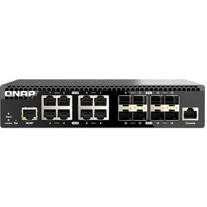 QNAP QSW-M3216R-8S8T 8 Ports Manageable Ethernet Switch - 10 Gigabit Ethernet - 2 Layer Supported - Modular - 80 W Power C