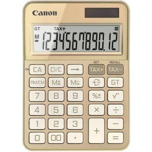Canon KS-125KB Simple Calculator - Large Display, Dual Power, Built-in Memory, Sign Change, Backspace Key, 3-digit Comma, 