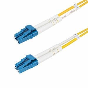 StarTech.com 2m (6.6ft) LC to LC (UPC) OS2 Single Mode Duplex Fiber Optic Cable, 9/125, 100G, Low Insertion Loss, LSZH Fib