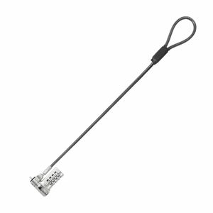 Dicota Cable Lock For Notebook, Projector, Printer - 30 cm Cable - Patented T-bar/Combination Lock - Silver - Steel, Zinc,