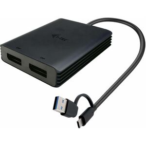 i-tec Video Adapter - 1 x Displayport Digital Audio/Video - Female, 1 x Displayport Digital Audio/Video - Female - 1 x USB