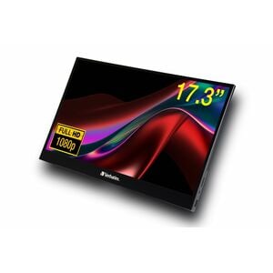 Verbatim 49593 17" Class LCD Touchscreen Monitor - 16:9 - 6 ms - 17.3" Viewable - Capacitive - 10 Point(s) Multi-touch Scr