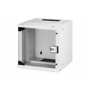 Digitus SOHO PRO 6U Wandmontierbar Geschlossener Schrank Rackschrank für Networking254 mm Regaltiefe - Hellgrau - Plastik,