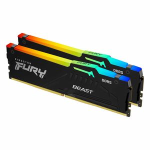 Kingston FURY Beast RAM Module - 64 GB (2 x 32GB) - RGB - DDR5-6000/PC5-48000 DDR5 SDRAM - 6000 MHz Single-rank Memory - C