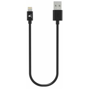 DEQSTER 30 cm Lightning/USB Datentransferkabel - Schwarz