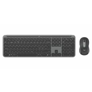 Logitech Signature Slim MK950 Tastatur & Maus - Deutsch - Tastatur, Kabellos, Bluetooth, 5.1 USB Typ-A, Schere, Graphit - 
