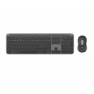 Logitech Signature Slim MK950 Keyboard & Mouse - QWERTY - Danish, Norwegian, Swedish, Finnish - USB Type A Wireless Blueto