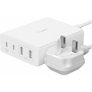 Belkin BoostCharge Pro AC Adapter - Universal Adapter - 2 USB - 2 USB Type-C - For Notebook, MacBook Pro, iPhone - 2 m Cable