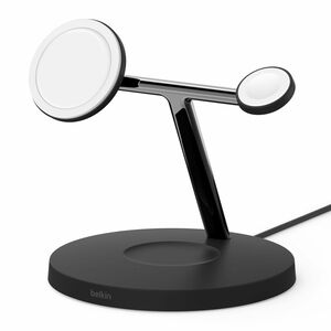 Belkin BoostCharge Pro Induction Charger - Black - For iPhone - MagSafe Technology, Magnetic, Fast Charging, LED Indicator