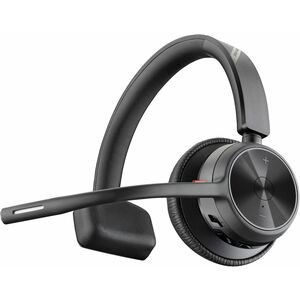 Poly Voyager 4300 UC 4310 Kabel/Kabellos Kopfbügel, Auf den Ohren Mono Headset - Schwarz - Siri, Google Assistant - Monaur