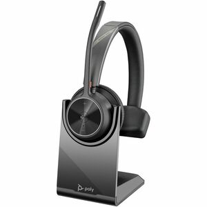 Poly Voyager 4300 UC 4310 Kabel/Kabellos Kopfbügel, Auf den Ohren Mono Headset - Schwarz - Microsoft-Teams-Zertifizierung 
