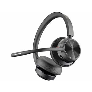 Poly Voyager 4300 UC 4320 Wired/Wireless On-ear, Over-the-head Stereo Headset - Black - Microsoft Teams Certification - Si