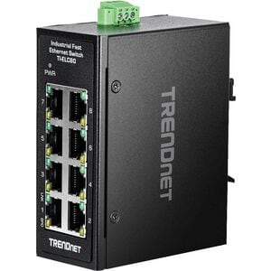 TRENDnet TI-ELC80 8 Ports Ethernet Switch - Fast Ethernet - 10/100Base-T - 2 Layer Supported - 1.68 W Power Consumption - 