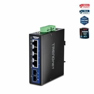 5-PORT HARDENED INDUSTRIAL GIGABIT DIN-RAIL SWITCH WITH MUL