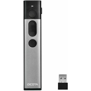 Dicota Pointer - Funkfrequenz - USB - Laser - Silber - 30 m - 2,40 GHz - wiederaufladbar