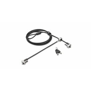 Kensington N17 Keyed Dual Head Laptop Lock for Dell Devices - TAA - 6 ft Cable - Patented T-bar/Key Lock - Carbon Steel, P