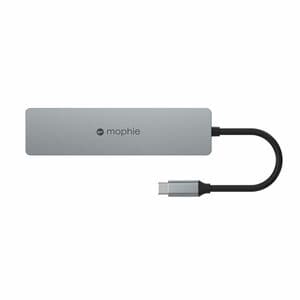 Mophie C型 USB 扩展插口 用于 平板, 智能电话, 内存卡阅读器, 笔记本电脑, 投影仪, 电视, 显示器 - 充电功能 - 内存卡阅读器 - SD, microSD - 太空灰 - 便携式 - 4K UHD - 3840 x 21
