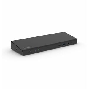 Belkin Connect C型 USB 扩展插口 用于 键盘, 显示器, 笔记本电脑, 鼠标 - 充电功能 - 150 W - 黑 - 3 支持的显示器 - 4K, 4K @ 60Hz, 4K UHD - 3840 x 2160 - 7 x